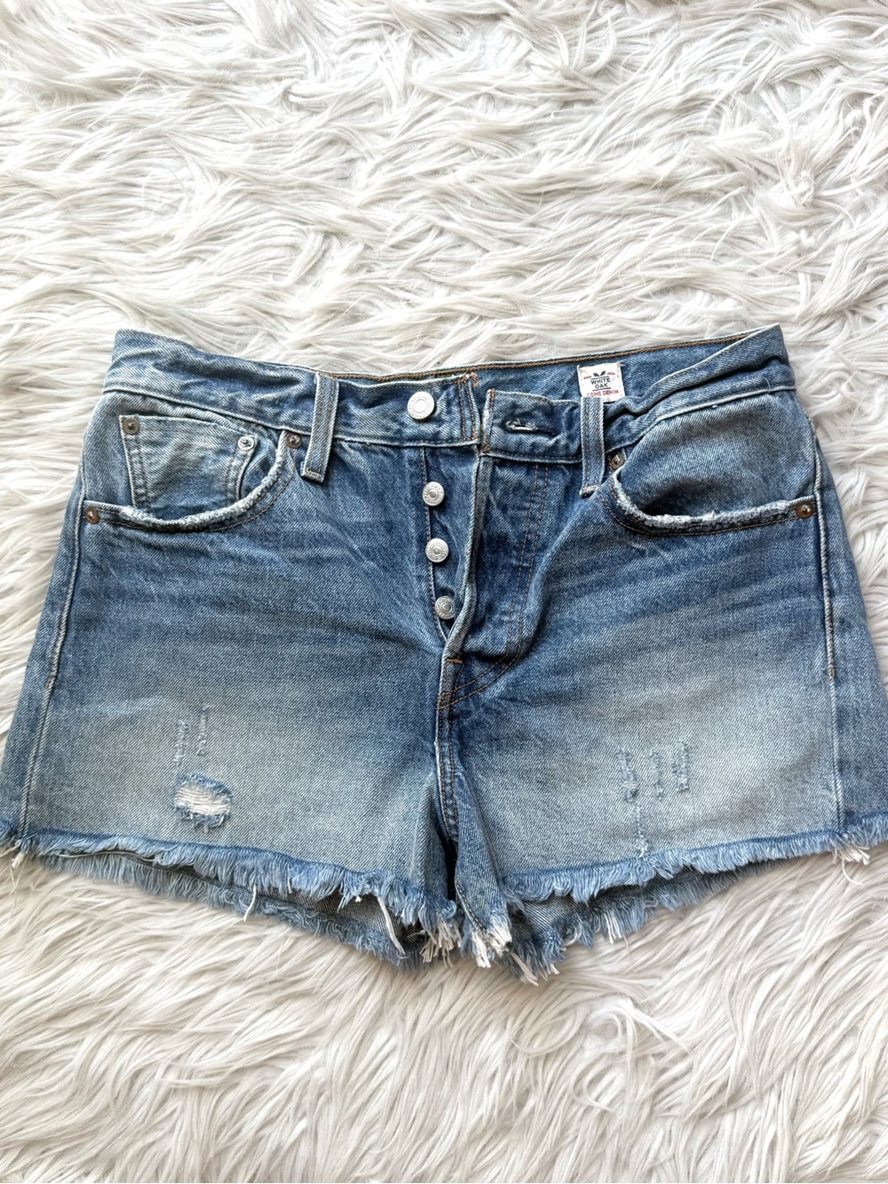 Levi’s 501 White Oak Cone Denim Shorts W28 Selvedge Cutoff Button Fly